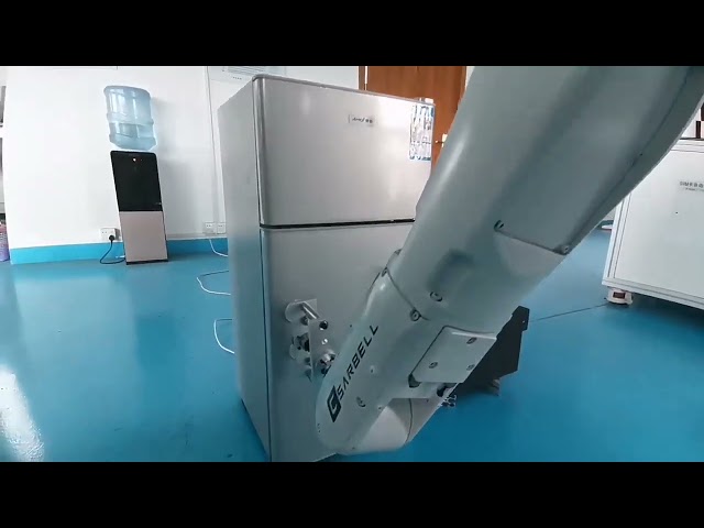 видео компании около Robotic arm for microwave door durability test