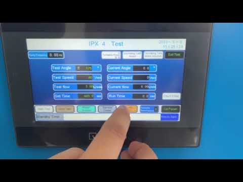 видео компании около IEC 60529 IPX3/IPX4 oscillating tube with rotation table, control system and water tank