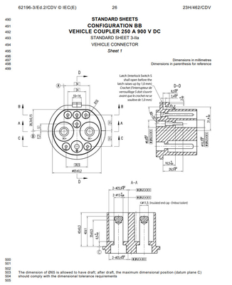 Датчик IEC62196 для штепсельной вилки &amp; списка Pin