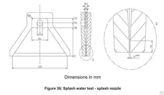 Диаграмма 4 термальный удар ISO 16750-4 с установкой теста нержавеющей стали оборудования для испытаний IP тестера воды выплеска для Splas